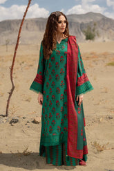 MAARIA.B — 3pc on Digital Lawn with Lawn 4 side printed Dopatta image 0